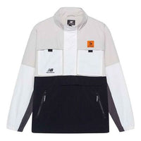 New Balance Windbreaker Sweatshirt Asia Sizing 'White Black Beige' NAA56143-BK