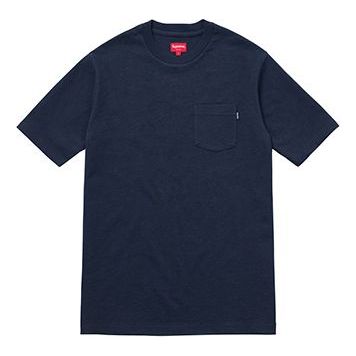 Supreme FW18 S/S Pocket Tee Navy Short Sleeve Navy Blue SUP-FW18-087