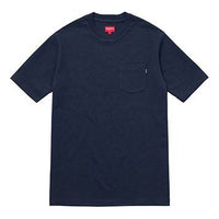 Supreme FW18 S/S Pocket Tee Navy Short Sleeve Navy Blue SUP-FW18-087