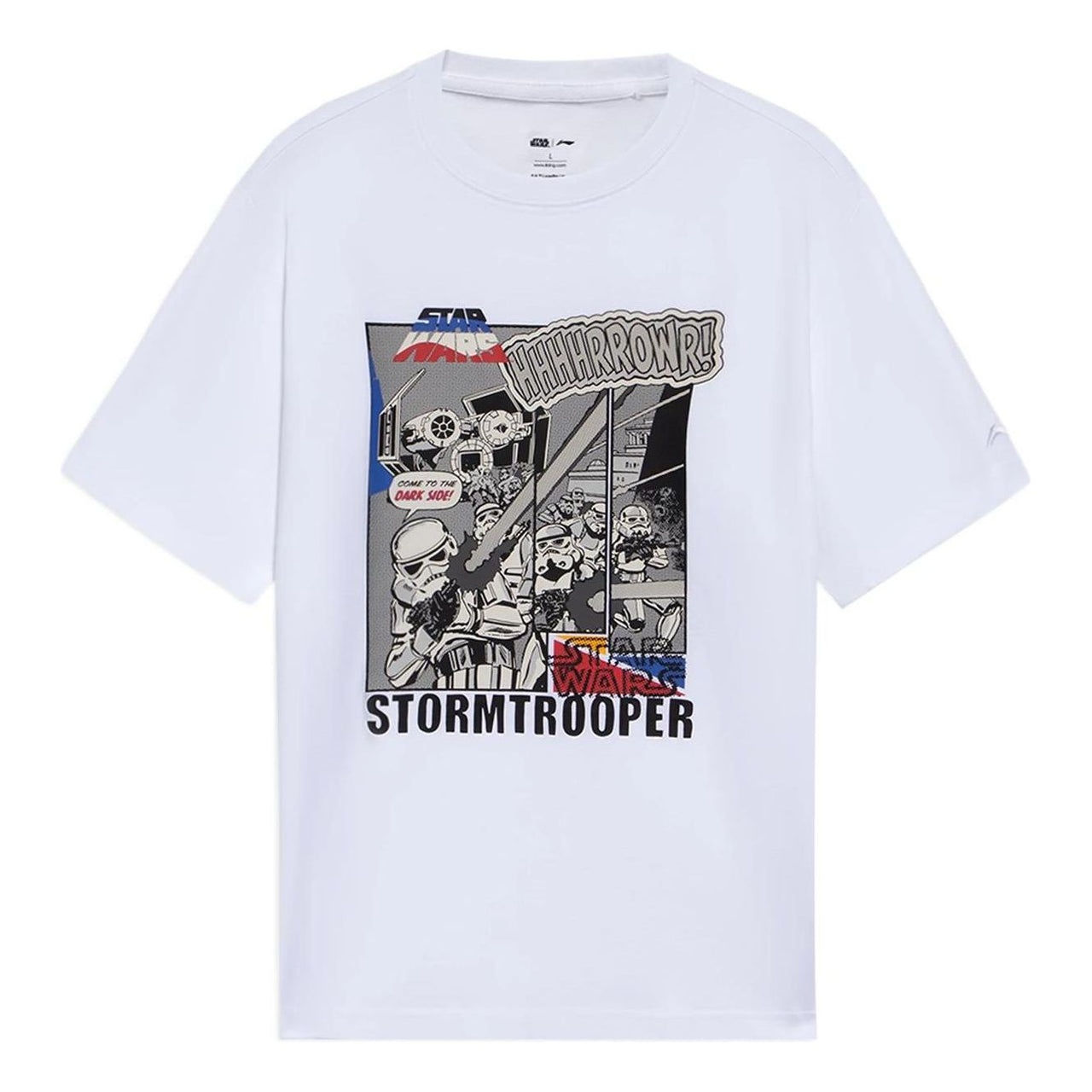 Li-Ning x Star War Crossover Sports Fashion Series Casual Sports Printing Pullover Short Sleeve White AHSS715-2