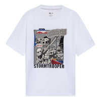 Li-Ning x Star War Crossover Sports Fashion Series Casual Sports Printing Pullover Short Sleeve White AHSS715-2