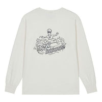 New Balance Men's New Balance Logo Printing Sports Round Neck White AMT13351-IV