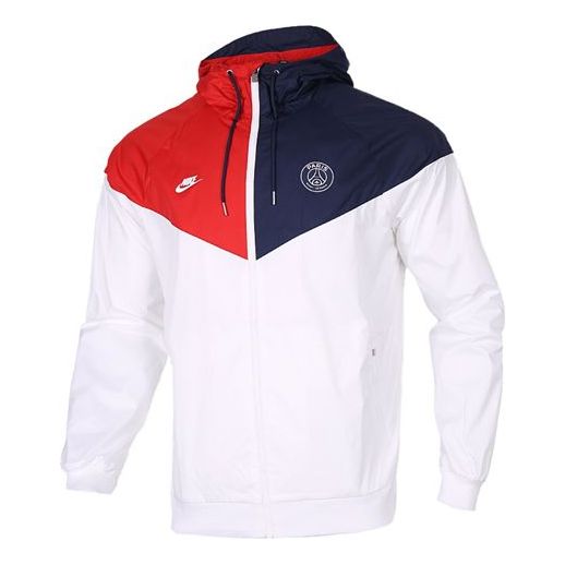 Nike Paris Saint-Germain Windrunner V Splicing hooded Woven Jacket White CI1319-104