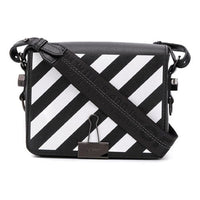 (WMNS) Off-White Binder Clip Stripe Shoulder Bag Messenger Bag Black White OWNA011S20LEA0011001