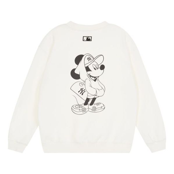 MLB Disney Mickey Crossover Long Sleeves Loose Unisex White 31MTK2011-50I