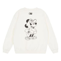 MLB Disney Mickey Crossover Long Sleeves Loose Unisex White 31MTK2011-50I