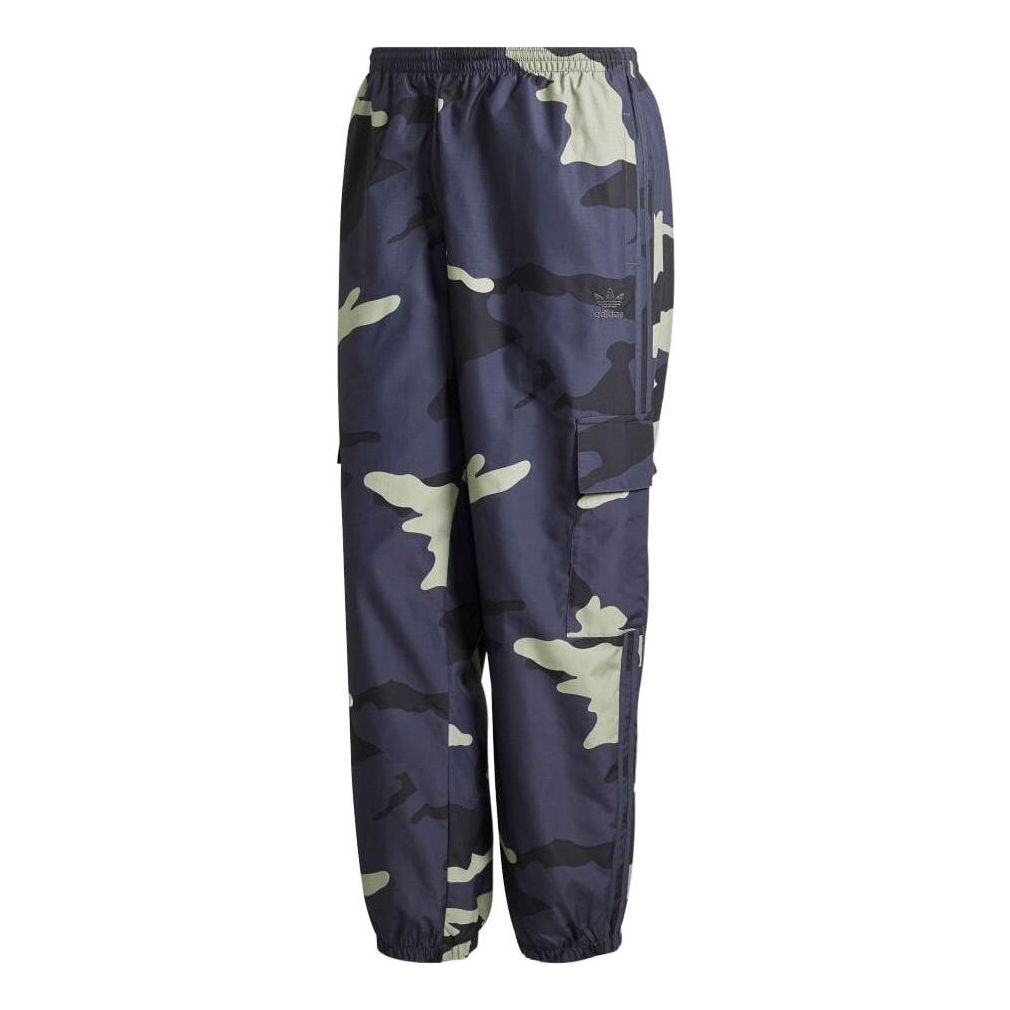 Men's adidas originals Camouflage Bundle Feet Casual Sports Pants/Trousers/Joggers Japanese Version Blue HF4883