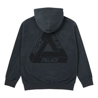 PALACE Back Logo Printing Pattern Hooded Long Sleeves Unisex Black P13PTF007