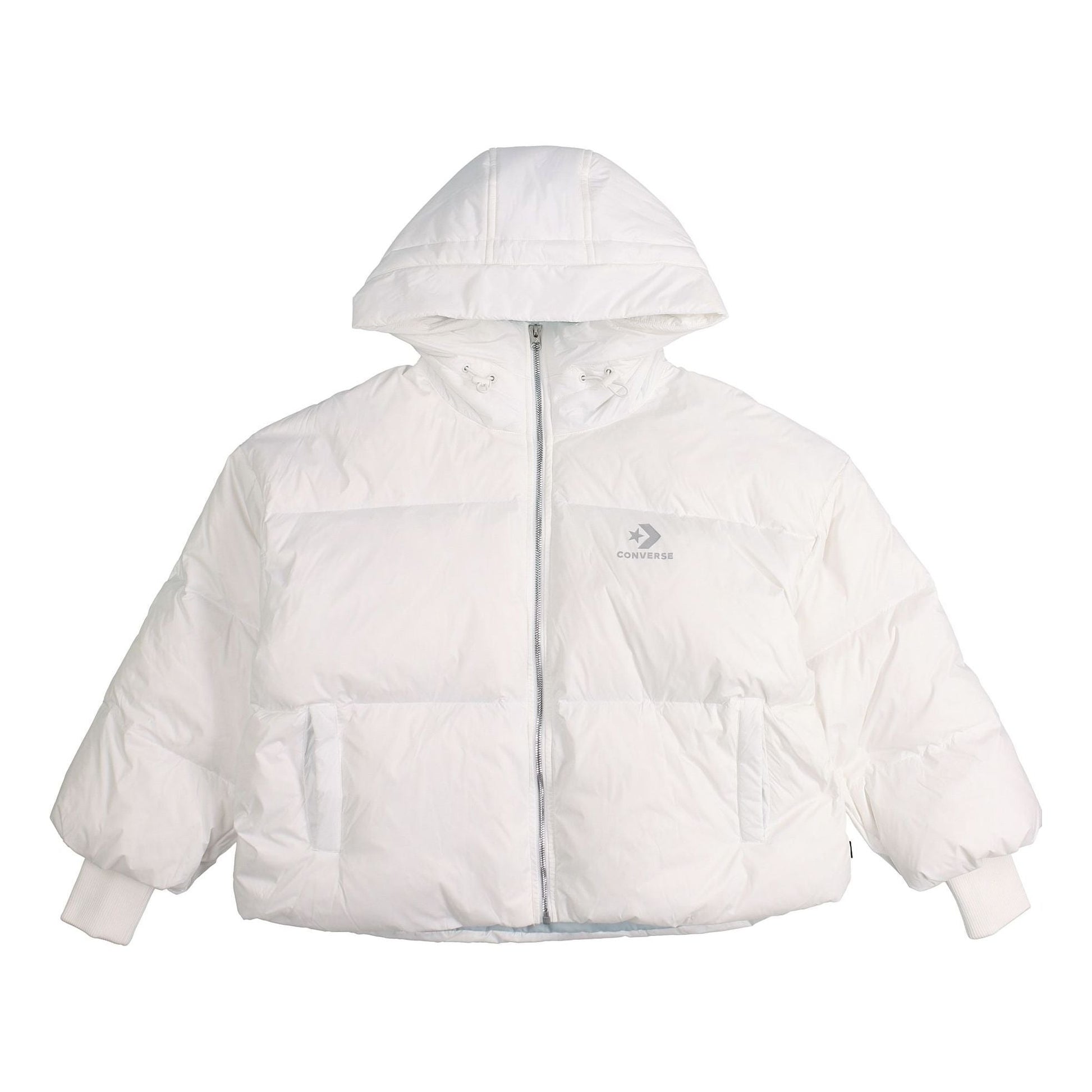 (WMNS) Converse Short Down Fill Puffer Hooded Jacket Asia Sizing 'White' 10019326-A01