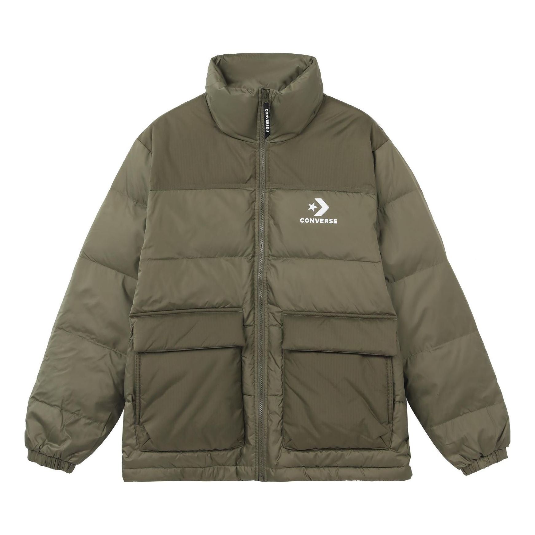 Converse Star Chevron Down Jacket Asia Sizing 'Olive Green' 10023755-A04