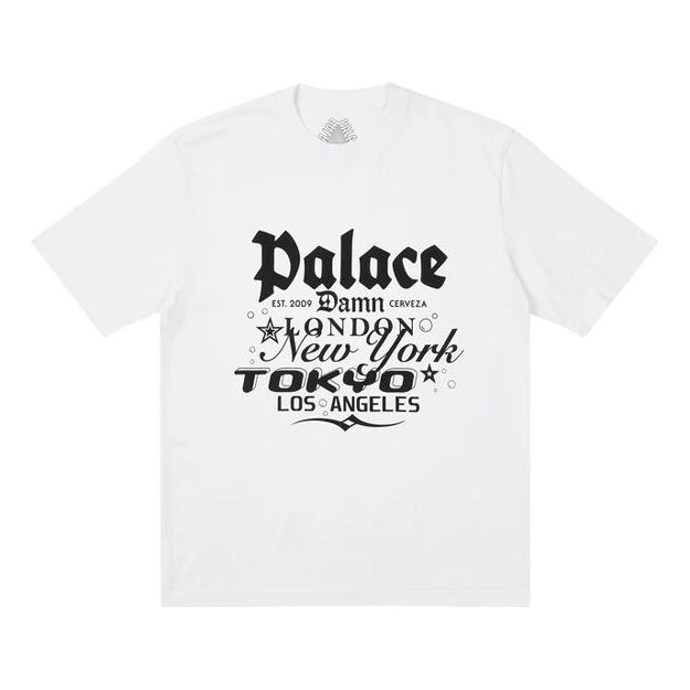 PALACE Classic Alphabet Printing Short Sleeve Unisex White P20TS219
