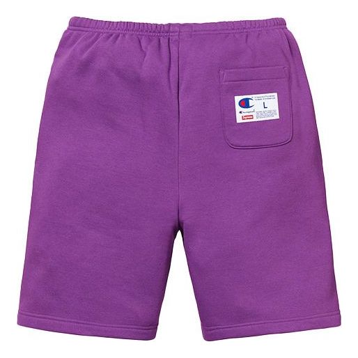 Supreme x Champion SS19 Outline Sweatshort Purple SUP-SS19-10074