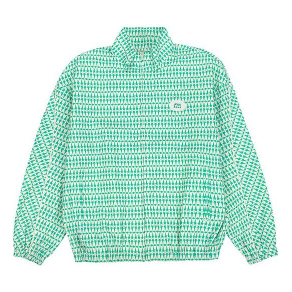 ASICS x 8ON8 Crossover logo Casual Sports Full Print Stand Collar Jacket Couple Style Green 2203A124-300