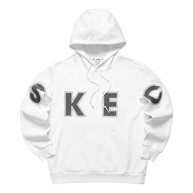 Skechers Casual Graphic Hoodie 'White Black' L321M179-0019