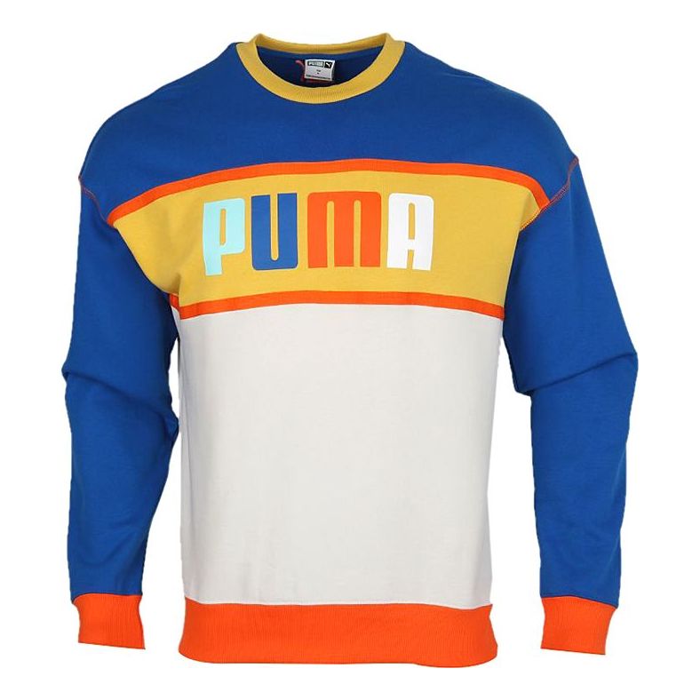PUMA Casual Round Neck Sports Gray Yellow Blue 530710-05