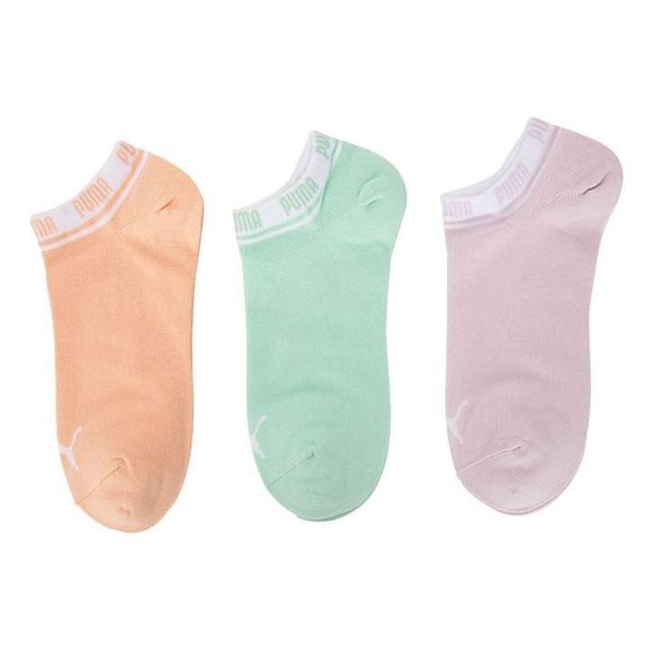 PUMA Sneaker Socks 3 Pack 'Green Purple Orange' 907777-10