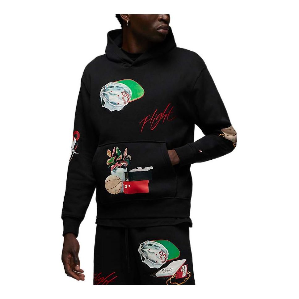 Air Jordan Artist Series By Jacob Rochester Pullover Hoodie 'Black/Sail/University Red' DQ8043-010