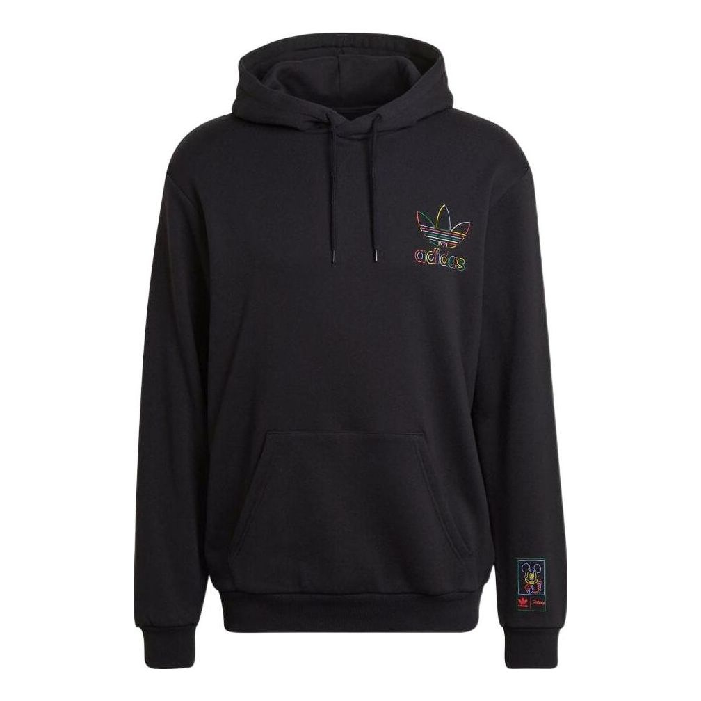 Men's adidas originals x Disney Crossover Logo Cartoon Pattern Pullover Japanese Version Black HF4931