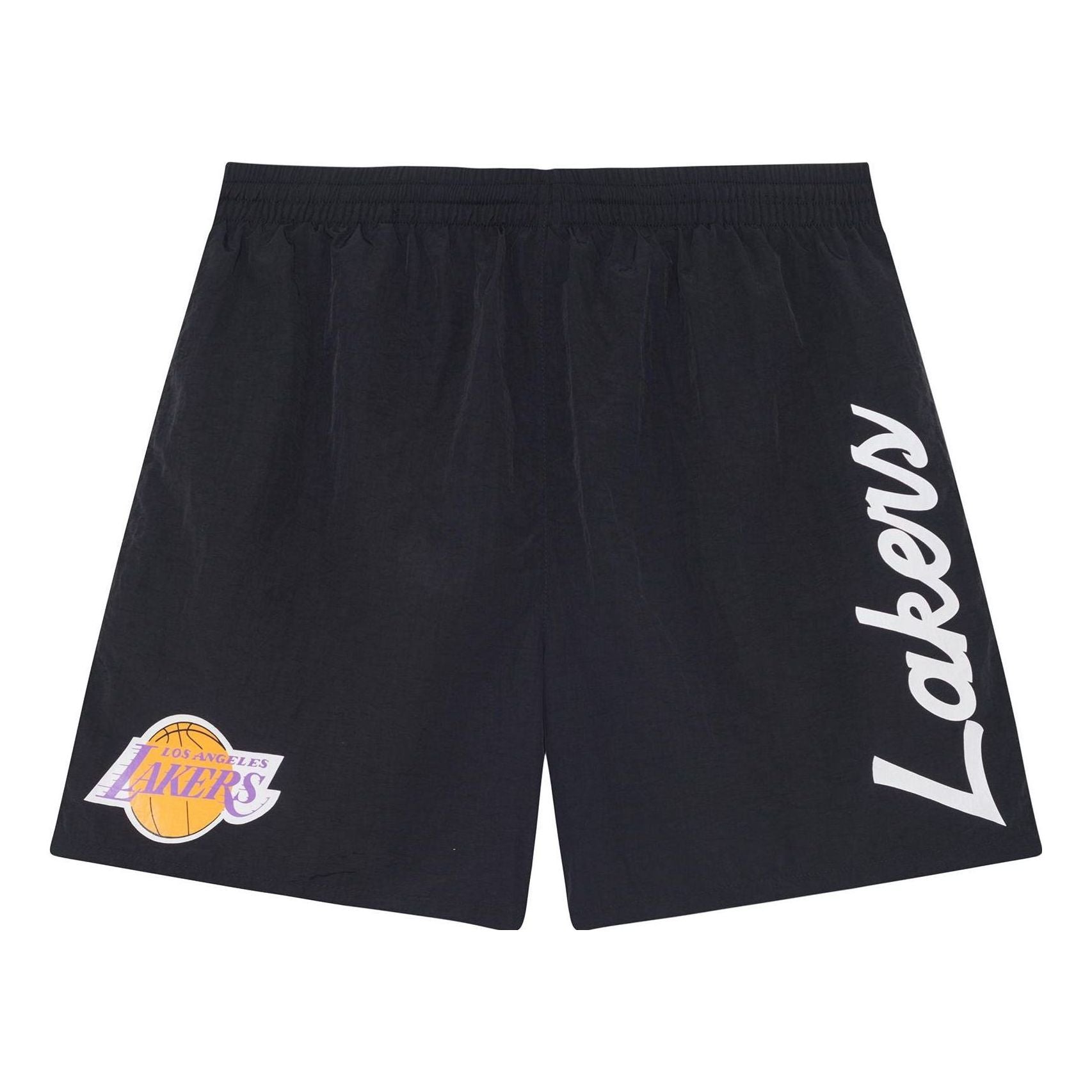 Mitchell & Ness x NBA Essential Nylon Shorts Black 'La Lakers ' PSHR4435-LALYYPPPBLCK