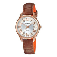 CASIO Sheen Series Quartz Movement Brown Leather Strap 50m Waterproof Watch SHE-4050PGL-7A