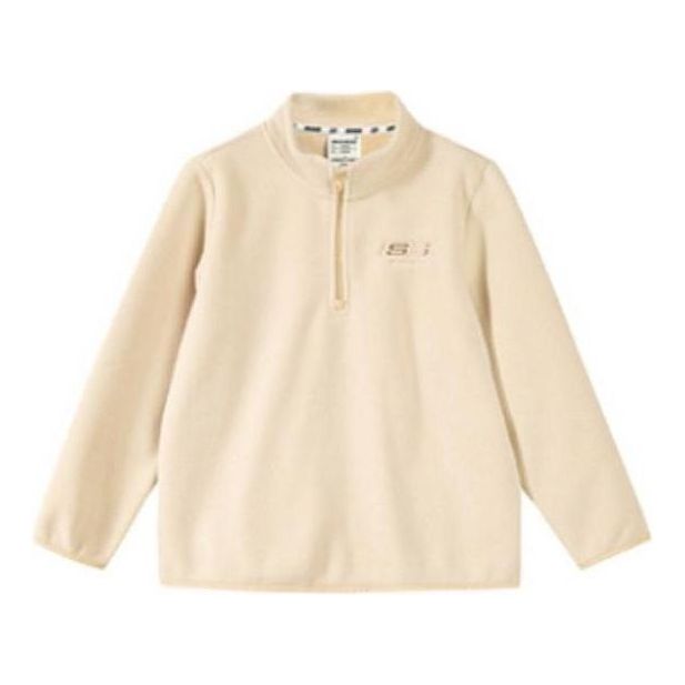 (GS) Skechers Graphic Half-Zip Crew Sweater 'Beige' L422K070
