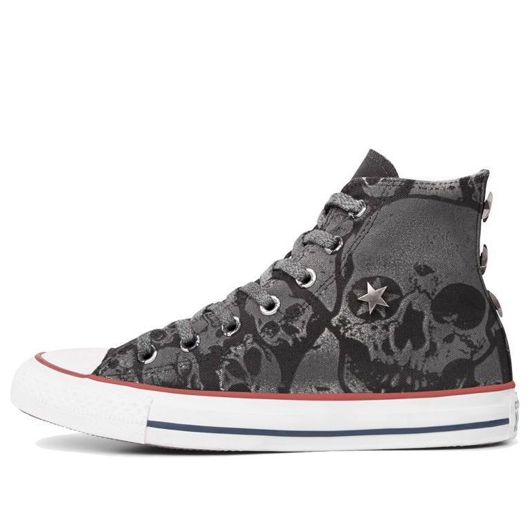 Converse Chuck Taylor All Star Skull Tattoo High Top Gray White 165779C