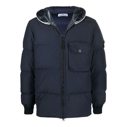 STONE ISLAND Padded Zip-Up Down Coat 'Navy' 751543432-V0020
