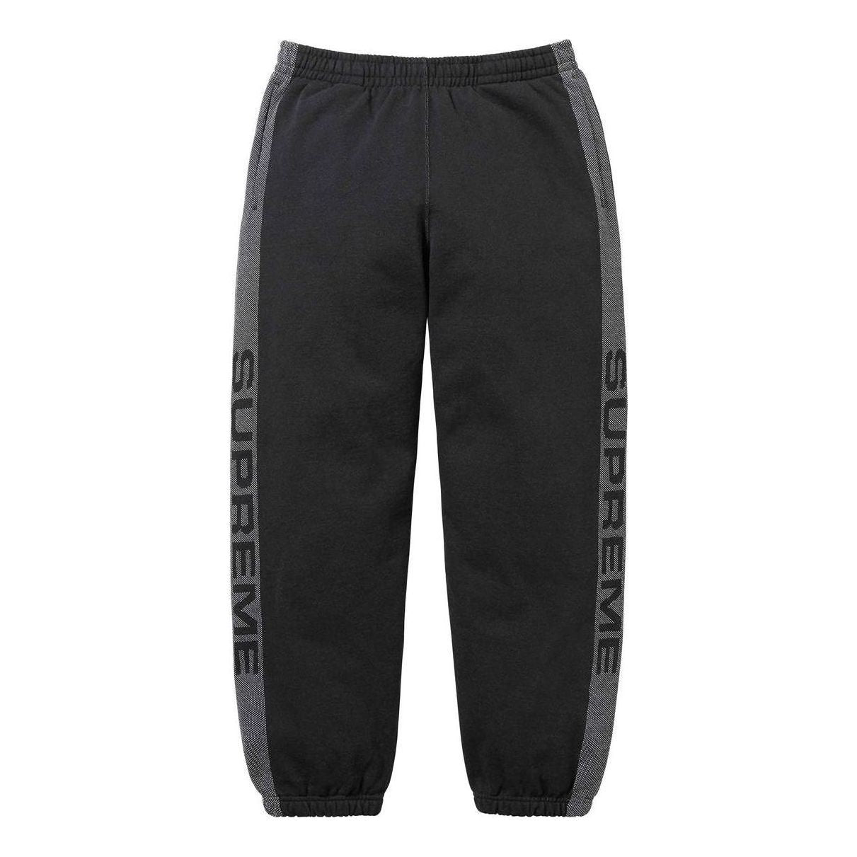 Supreme Jacquard Stripe Sweatpants 'Black Grey' SUP-SS24-043