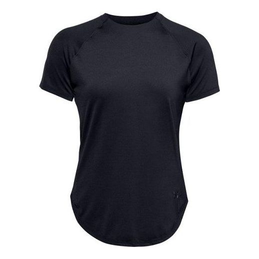 (WMNS) Under Armour Sport Hi-Lo Short Sleeve Black 1356300-001