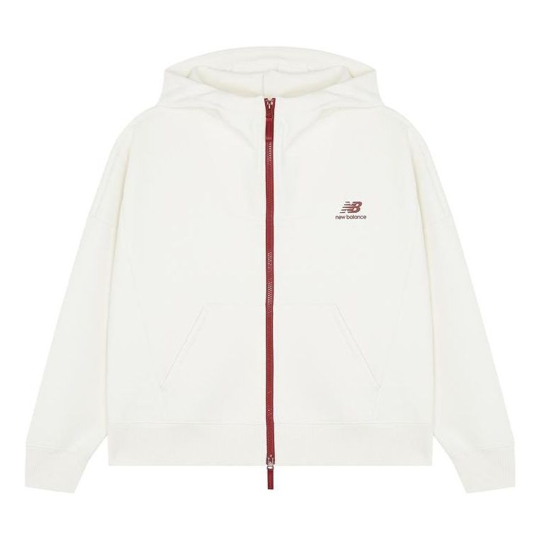 (WMNS) New Balance Athletics Full-Zip Jacket Asia Sizing 'White' AWJ21315-IV