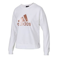 (WMNS) adidas Sports Stylish Round Neck Pullover White EA3103