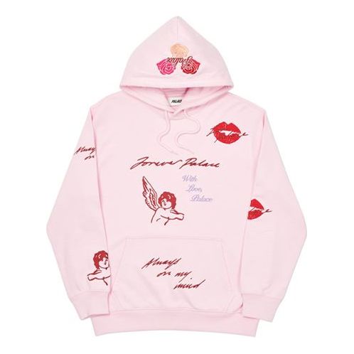 PALACE Embroidery Printing Hooded Sweater Unisex Red PAL-FW20-187