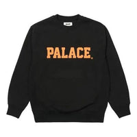 PALACE Heathily Crew Black Classic Large Logo Round Neck Long Sleeves P20CS146