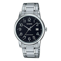CASIO Sports Quartz Waterproof Mens Black Analog MTP-V002D-1B