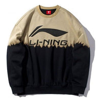 Li-Ning Contrasting Colors Sports Pullover Round Neck Black AWDP871-1