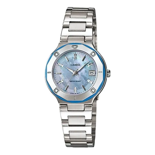 CASIO quartz Stainless Steel Case Light Blue waterproof Watch Analog LTP-1366D-2A