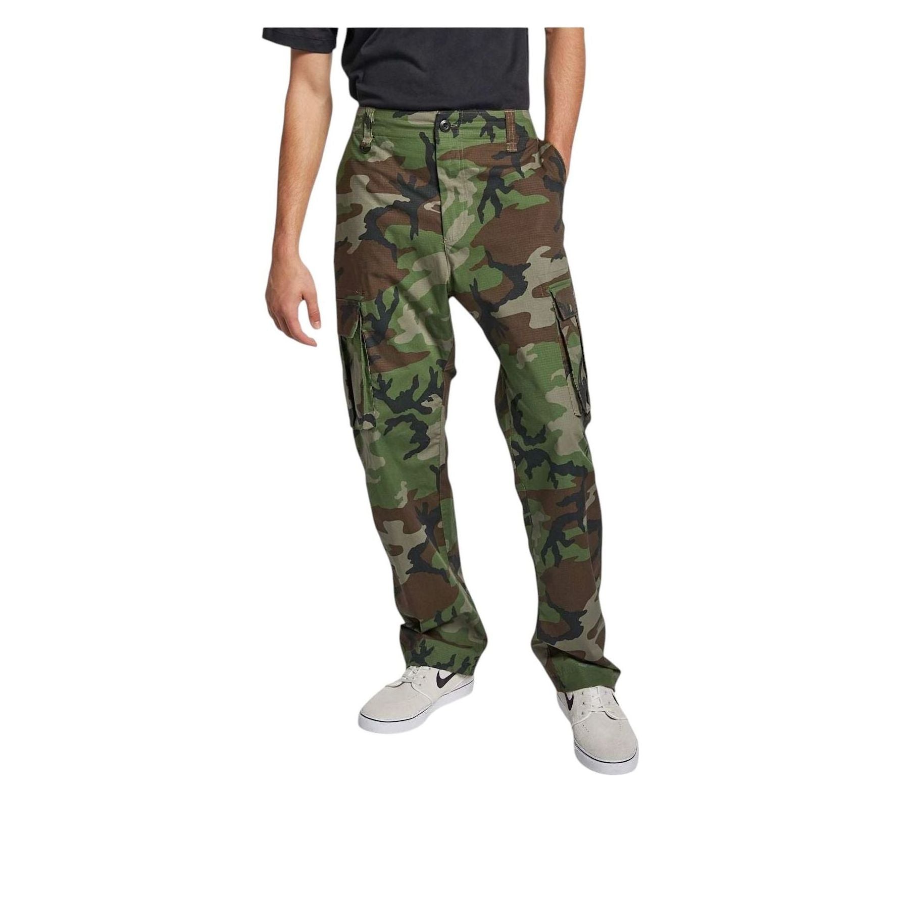 Nike SB Skateboard FLEX Camo Cargo Pants 'Army green' 885863-222