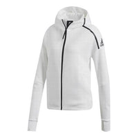 (WMNS) adidas Alphabet Logo Printing Sports Windproof Hooded Jacket White DN8508