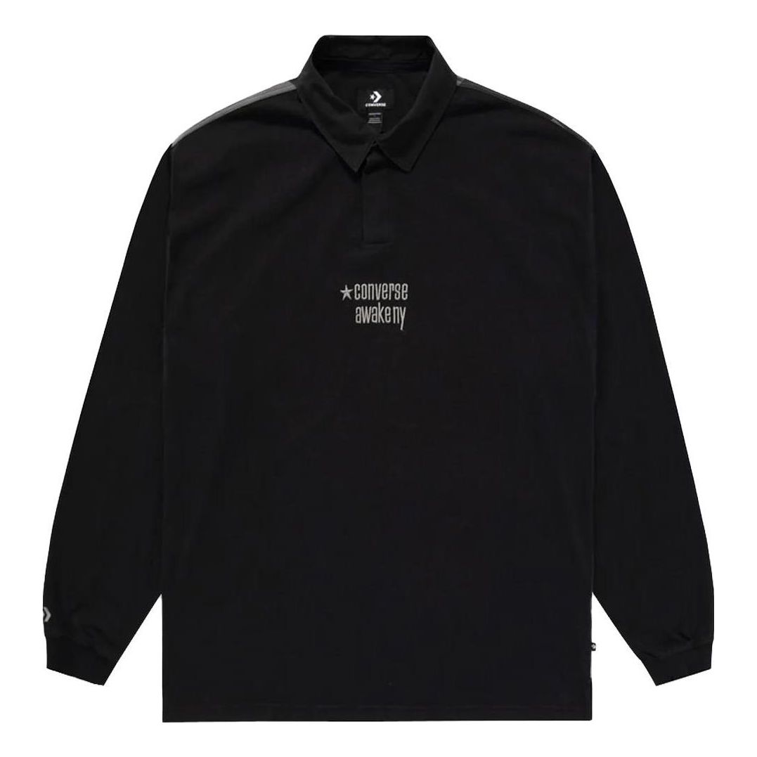 Converse x Awake NY Rugby Shirt Asia Sizing 'Black' 10026480-A01