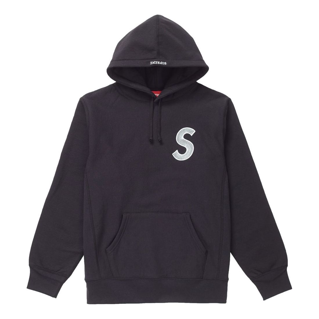 Supreme FW18 S Logo Hooded Sweatshirt Black Logo SUP-FW18-623