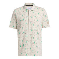 adidas Adicross Desert Button Golf Shirt 'Beige Green' HS5614