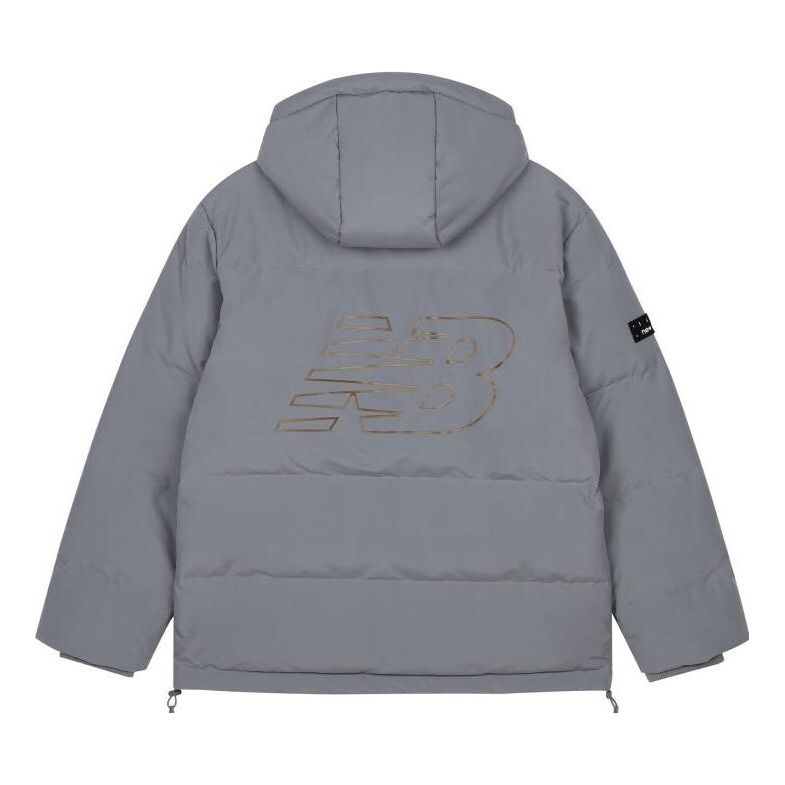 New Balance NB Logo Winter Down Jacket Asia Sizing 'Light Grey' AMJ33339-TTM