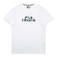 FILA Tennis Alphabet Printing Short Sleeve White T11M021108F-WT