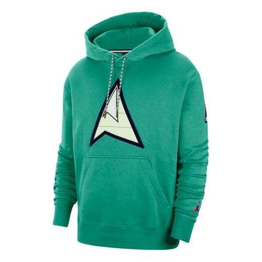 Air Jordan Utility Fleece Casual hooded Pullover Long Sleeves Green CT3490-370