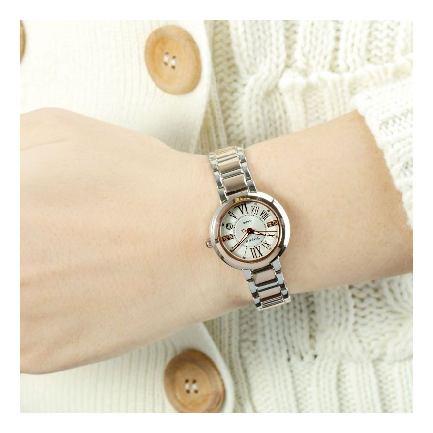 CASIO SHEEN SeriesWaterproof Business s Gold/ Silver Analog SHE-4029SGA-7AUDR