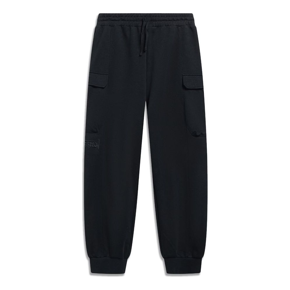 Li-Ning Counterflow Logo Cargo Sweatpants 'Black' AKLT531-2