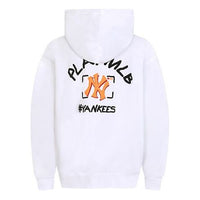 MLB PLAY Series hooded Loose Graffiti Printing Long Sleeves Unisex White 31HD07011-50W