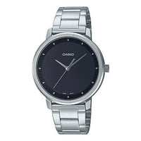 CASIO Dress Series Black Quartz Waterproof Watch 33.9mm Stainless Steel Strap LTP-B115D-1EV