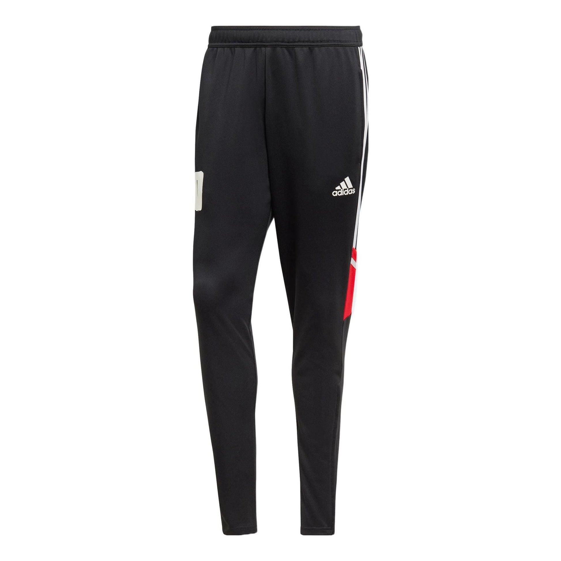 Men's adidas Messi Tk Pnt Stripe Alphabet Printing Elastic Waistband Bundle Feet Sports Pants/Trousers/Joggers Black HI3779
