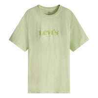 Men's Levis Logo Round Neck Pure Cotton Pullover Short Sleeve Green 16143-0105